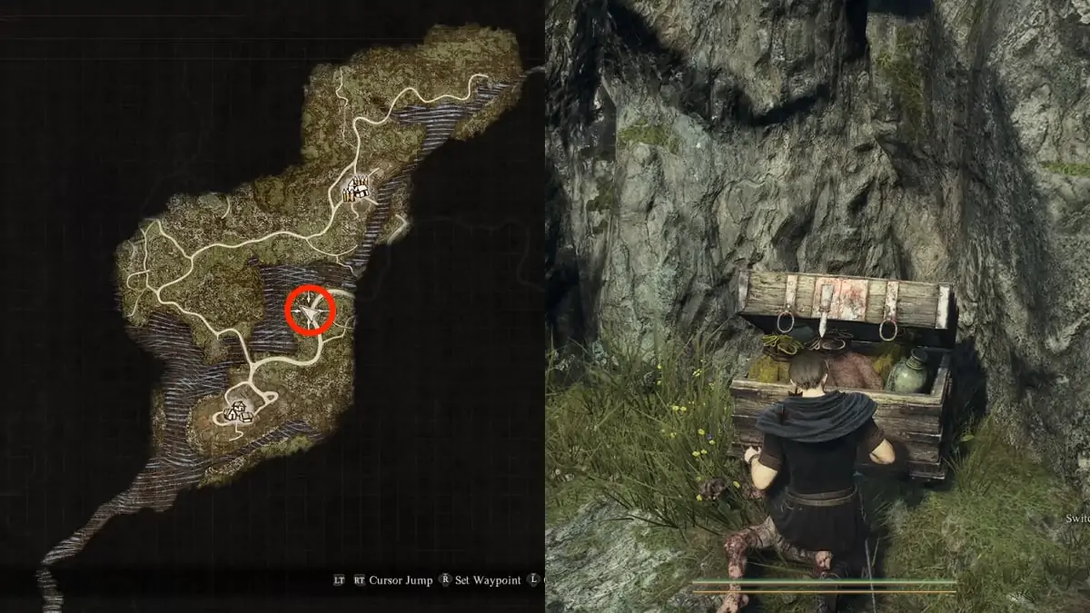 Emplacement du coffre au trésor gobelin dans Dragon's Dogma 2.