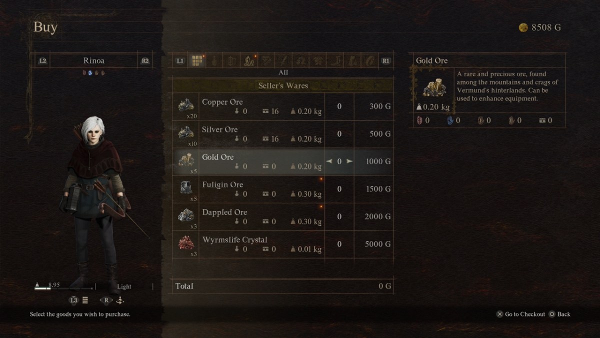 Dragons Dogma 2 Vendeur de minerai d'or