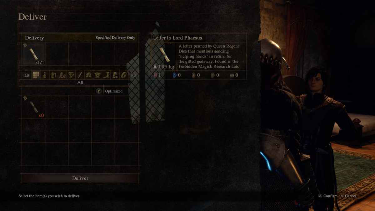 Dragons Dogma 2 Livraison de lettres