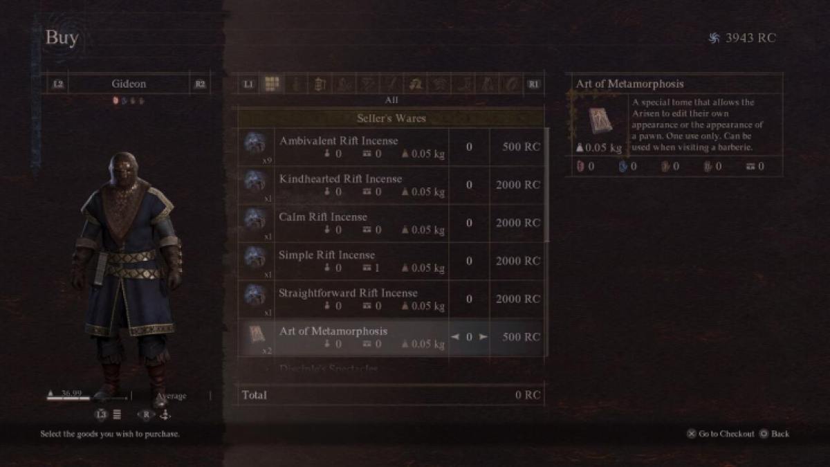 Dragon's Dogma 2 Acheter Changer l'apparence