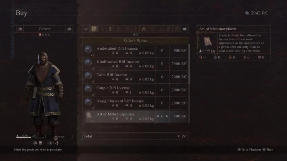Dragon's Dogma 2 Acheter Changer l'apparence