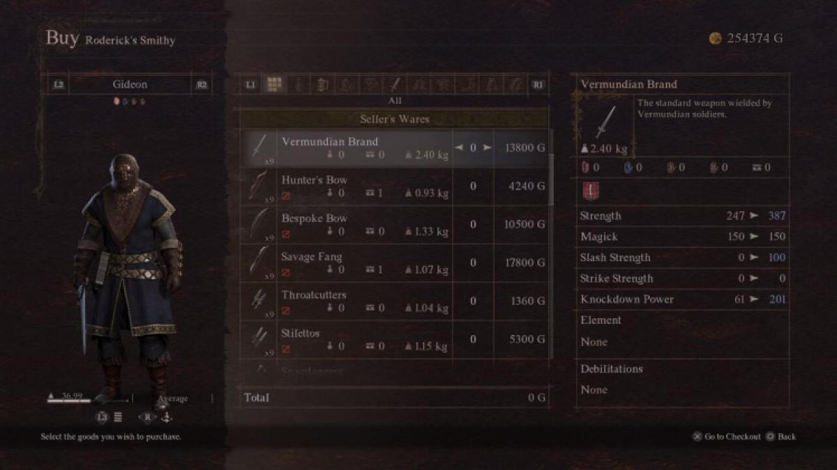 Dragon's Dogma 2 Acheter des armes en début de partie