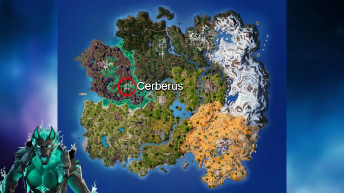 Emplacement du boss Fortnite Cerberus