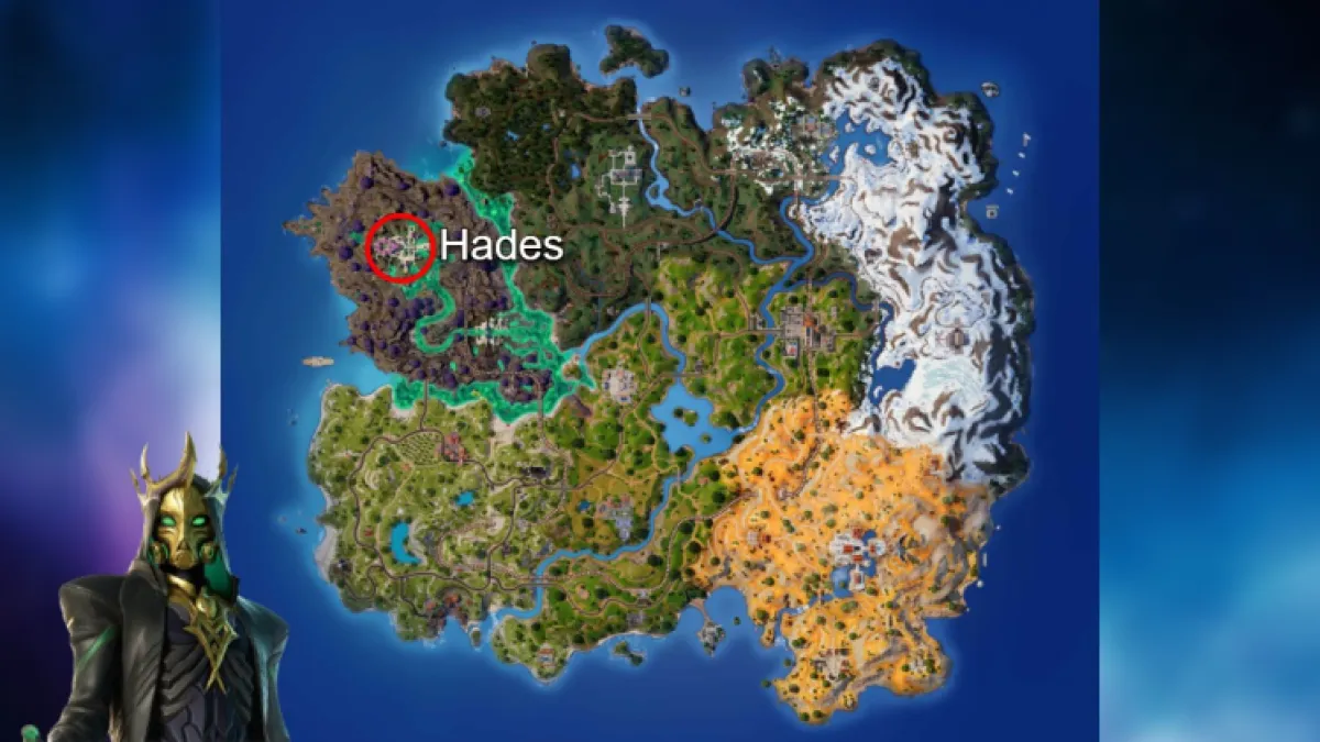 Emplacement du boss Fortnite Hadès