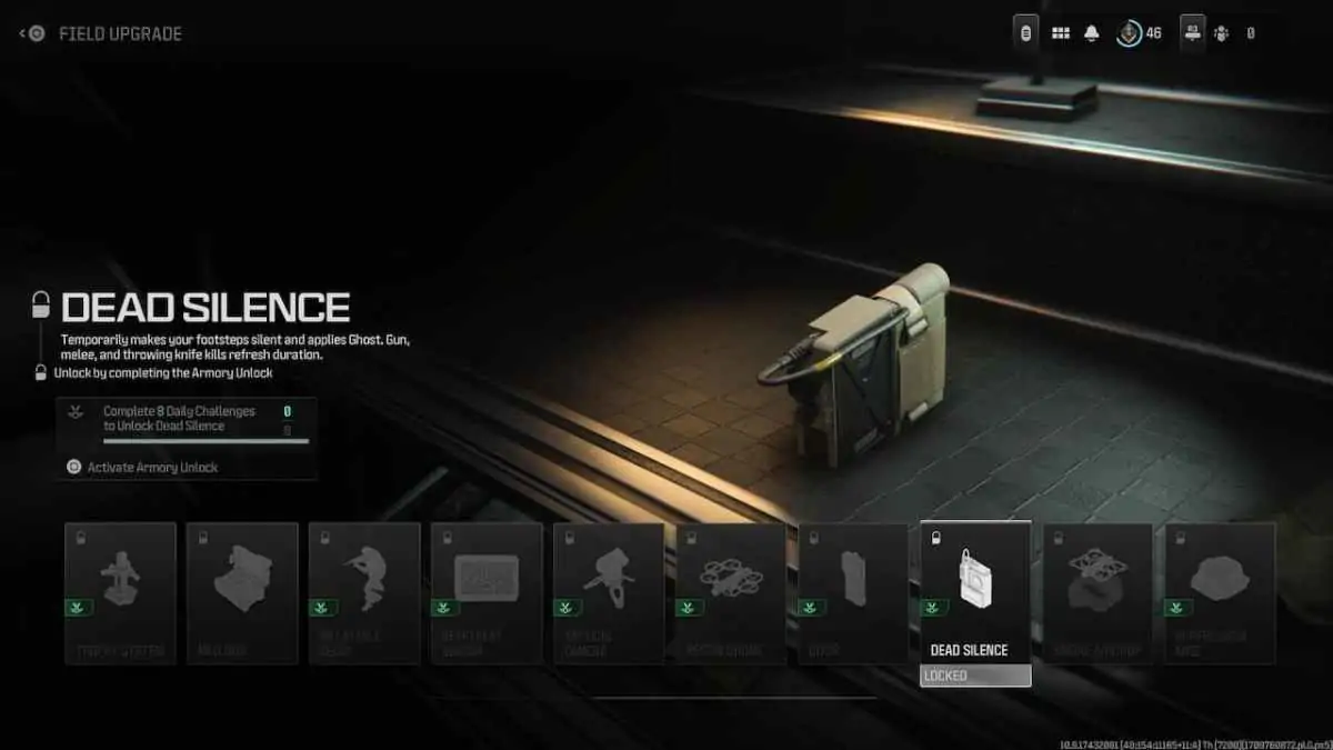 Mise à niveau du champ Dead Silence de Modern Warfare 3