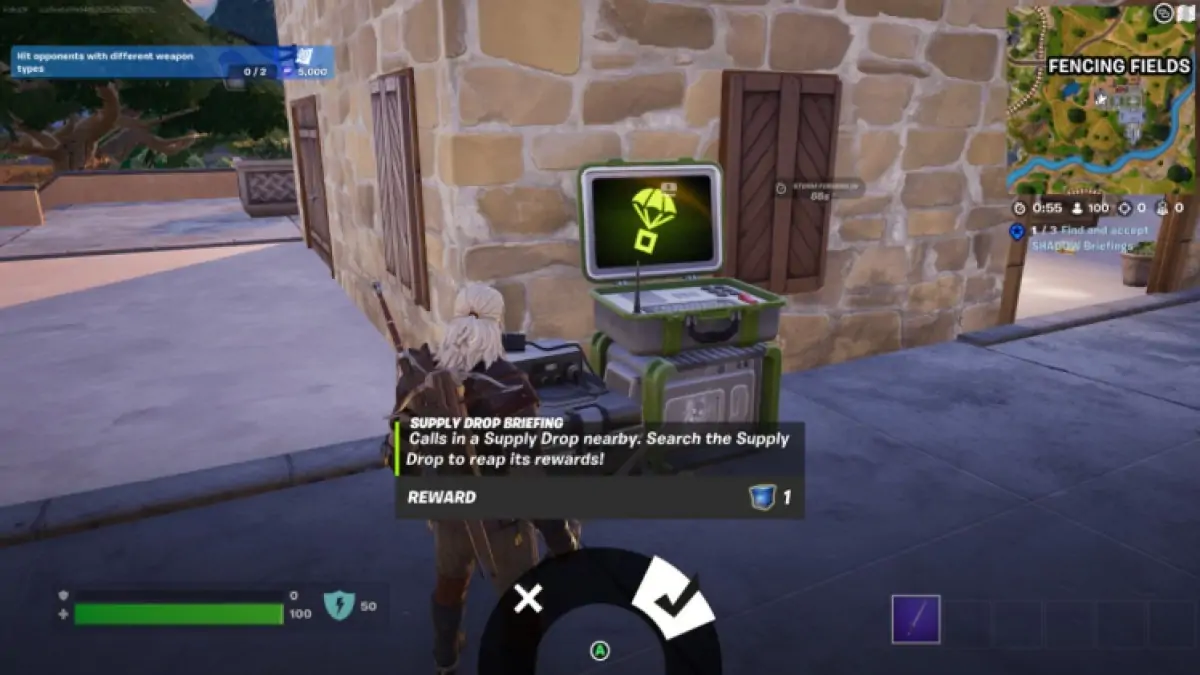 Briefing de largage de ravitaillement Fortnite