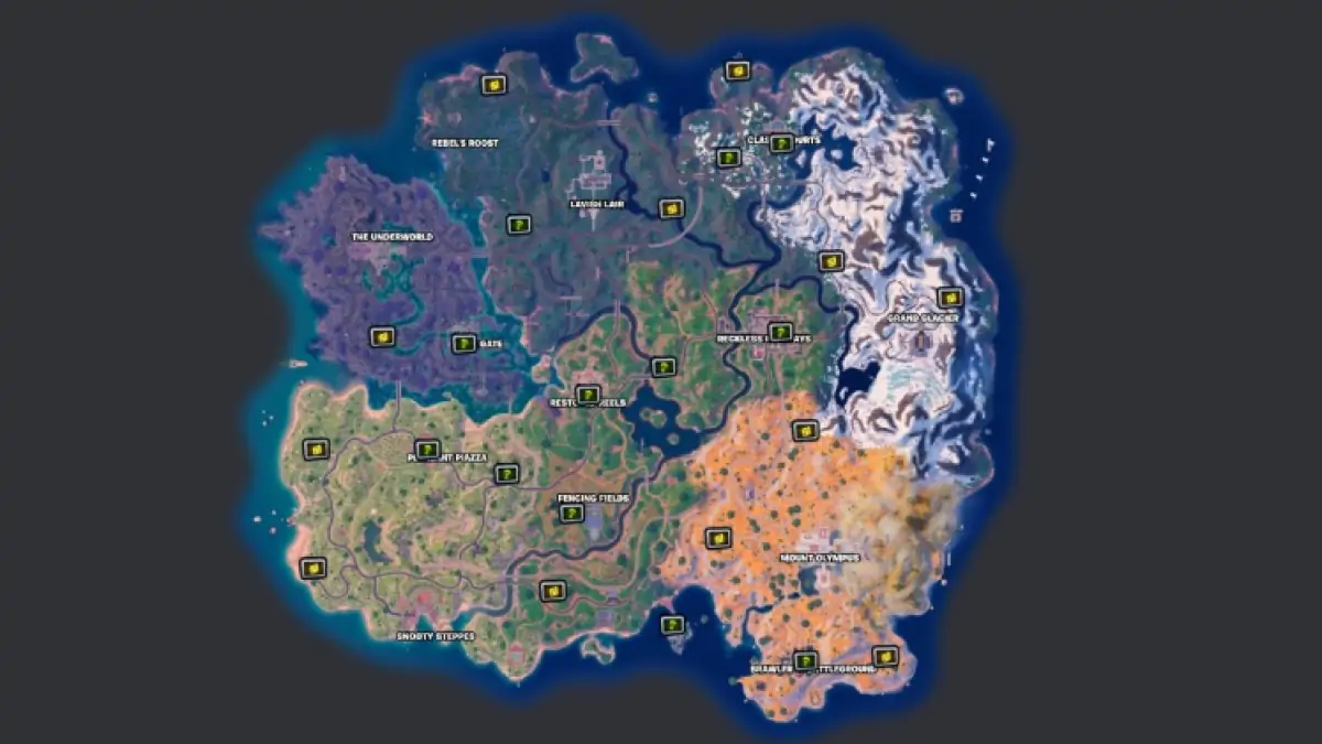 Goutte de ravitaillement et emplacements des trésors enfouis Fortnite Chapitre 5 Saison 2