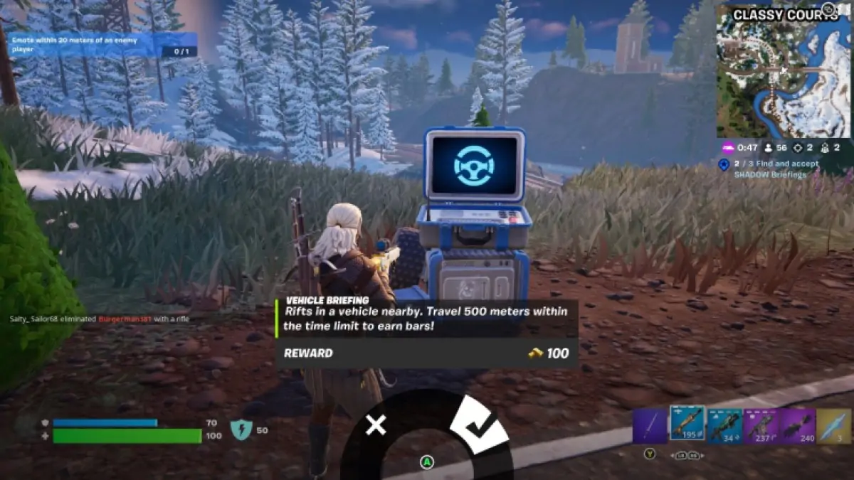 Briefing des véhicules Fortnite