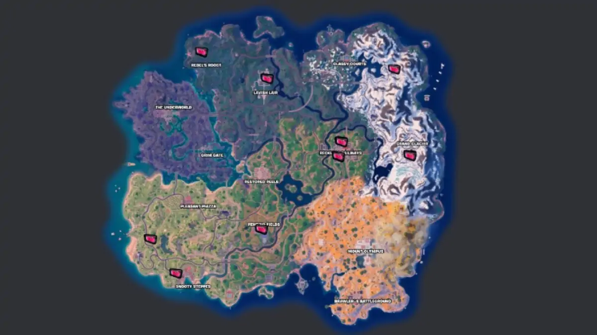 Emplacements des bunkers d'armes Fortnite