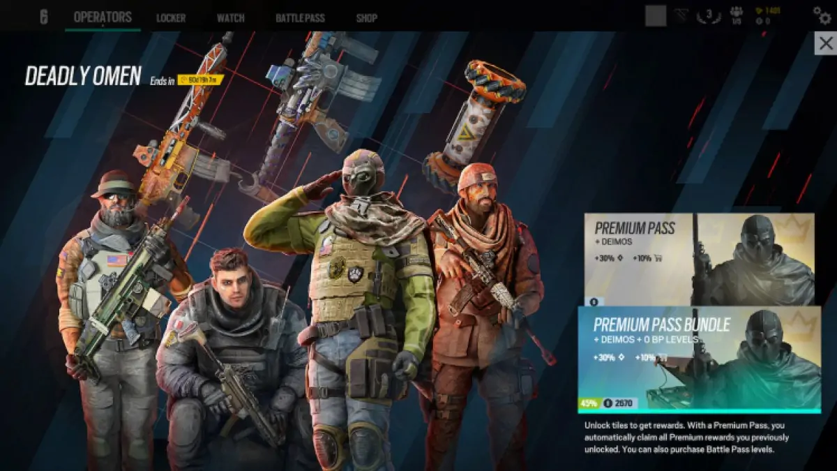 Passe de combat dans Rainbow Six Siege