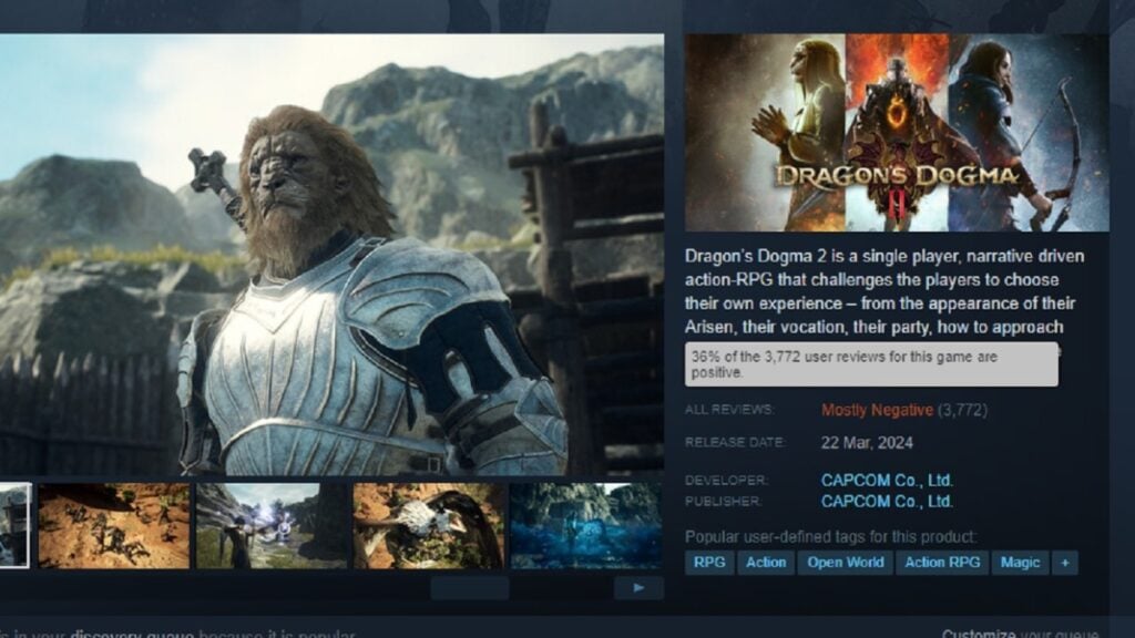 Dragon's Dogma 2 Commentaires sur Steam
