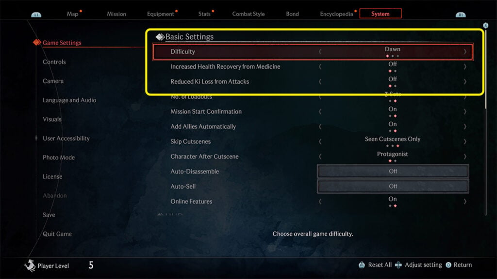 Comment ajuster les paramètres de difficulté dans Rise of the Ronin