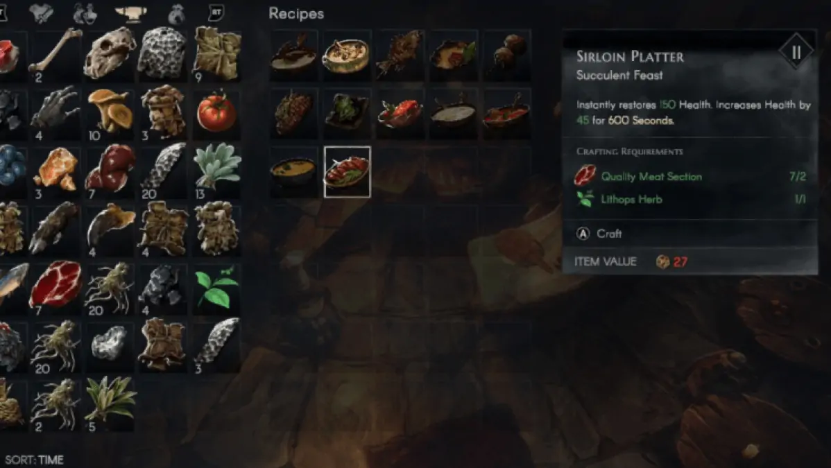 Meilleures recettes de cuisine dans No Rest for the Wicked