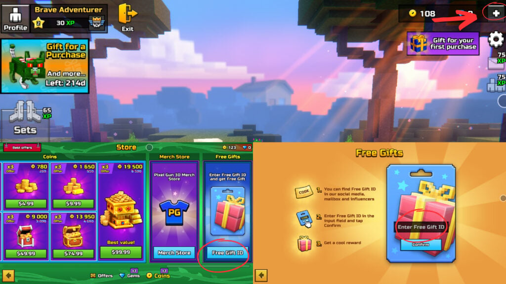 Codes PC 3D du pistolet pxiel