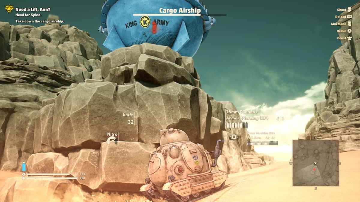 Combat de dirigeable Sand Land Cargo 1