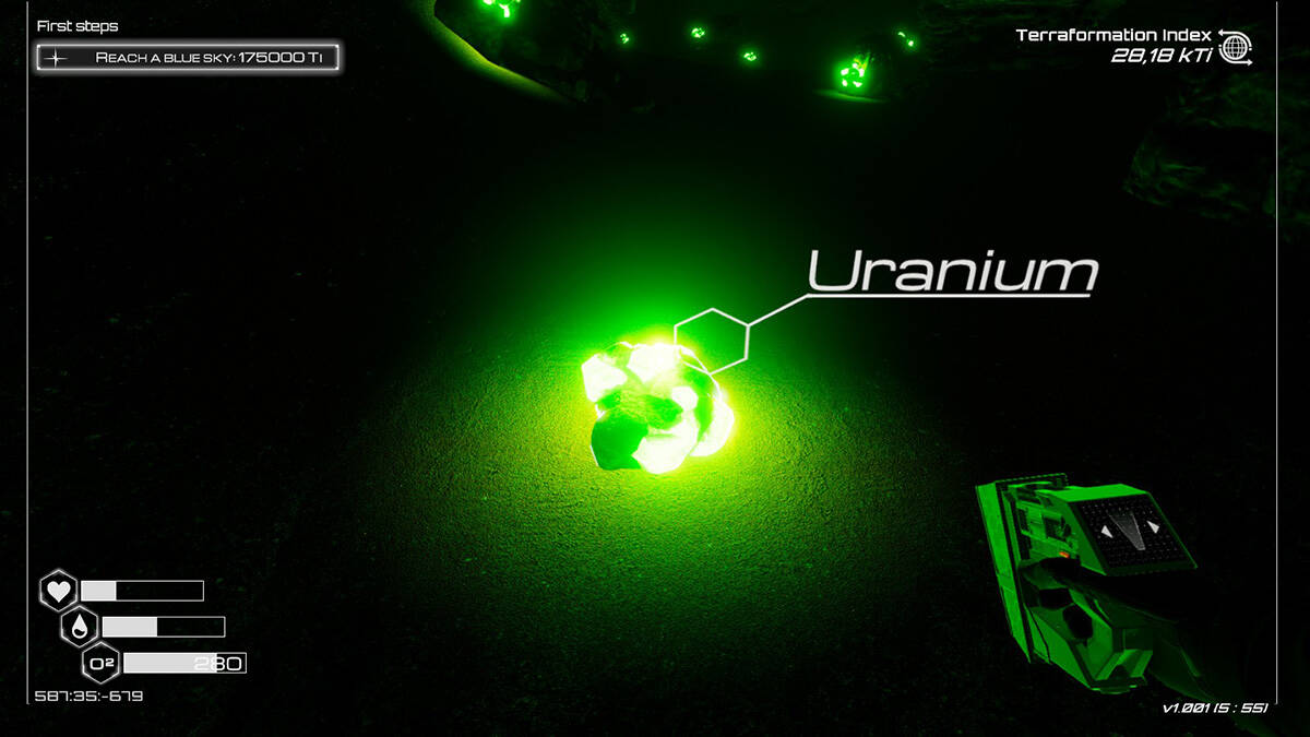 The Planet Crafter : Uranium - meilleur endroit pour en collecter