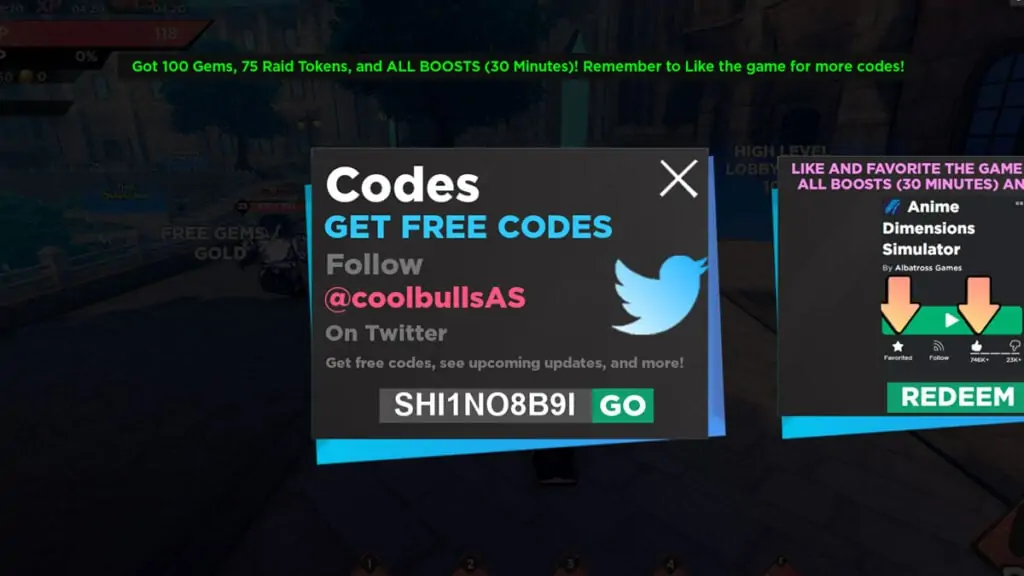 Tous les codes du simulateur Anime Dimensions dans Roblox pour avril 2024