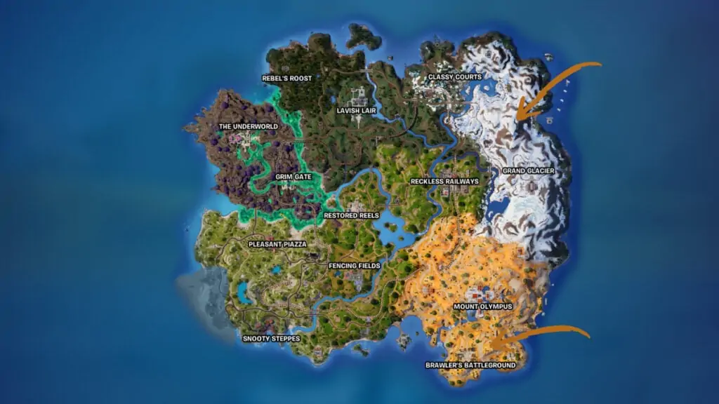 emplacements des sanctuaires élémentaires de l'air fortnite