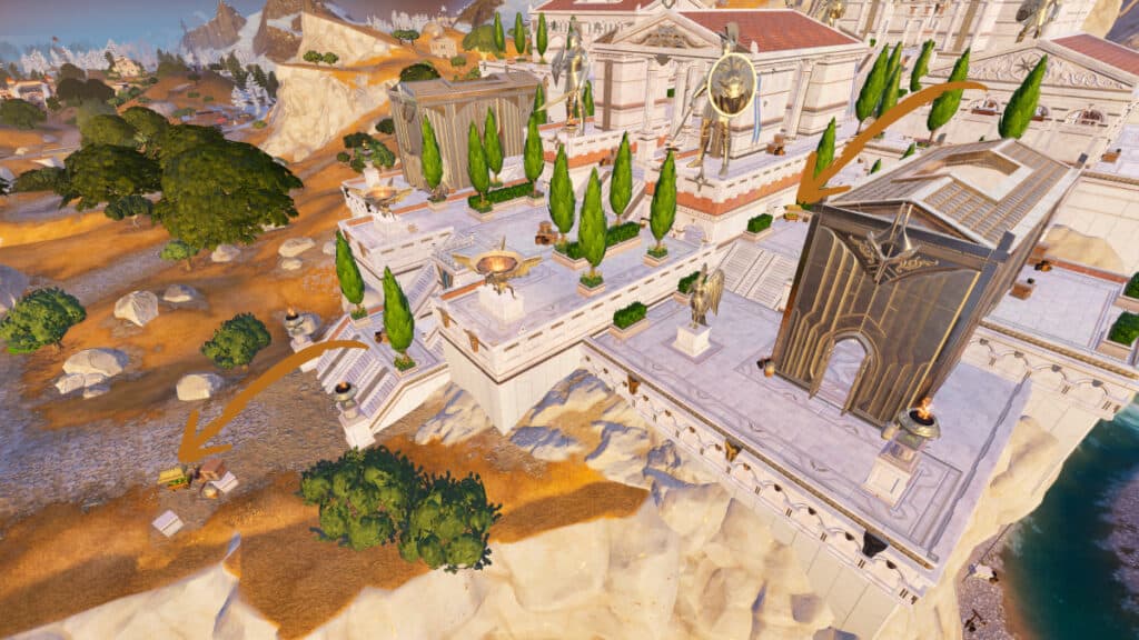 chariot à choux fortnite du Mont Olympe