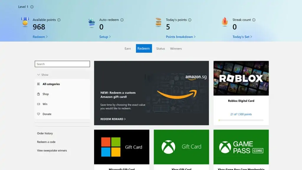 Échangez des points de récompense Microsoft contre des Robux gratuits