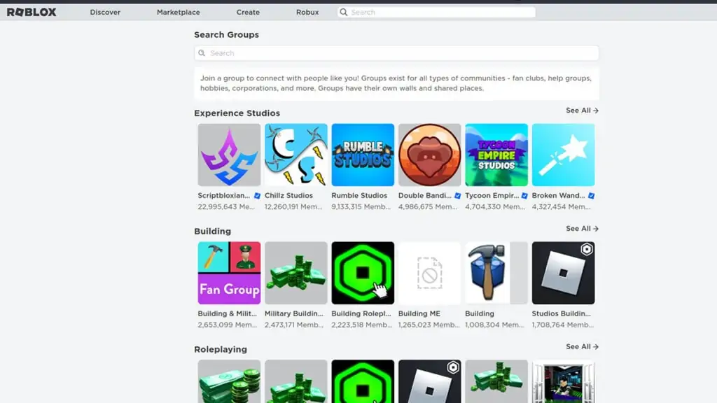 Participez aux cadeaux du groupe Roblox (non recommandé)
