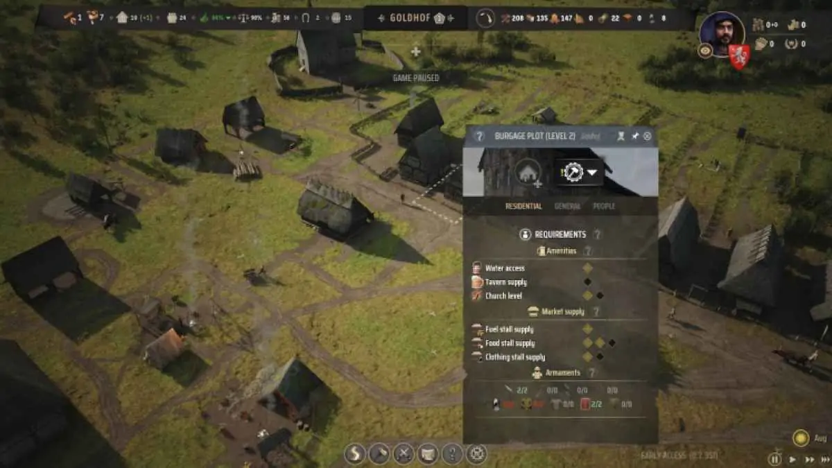 Comment élever les niveaux de la famille dans Manor Lords niveau 2