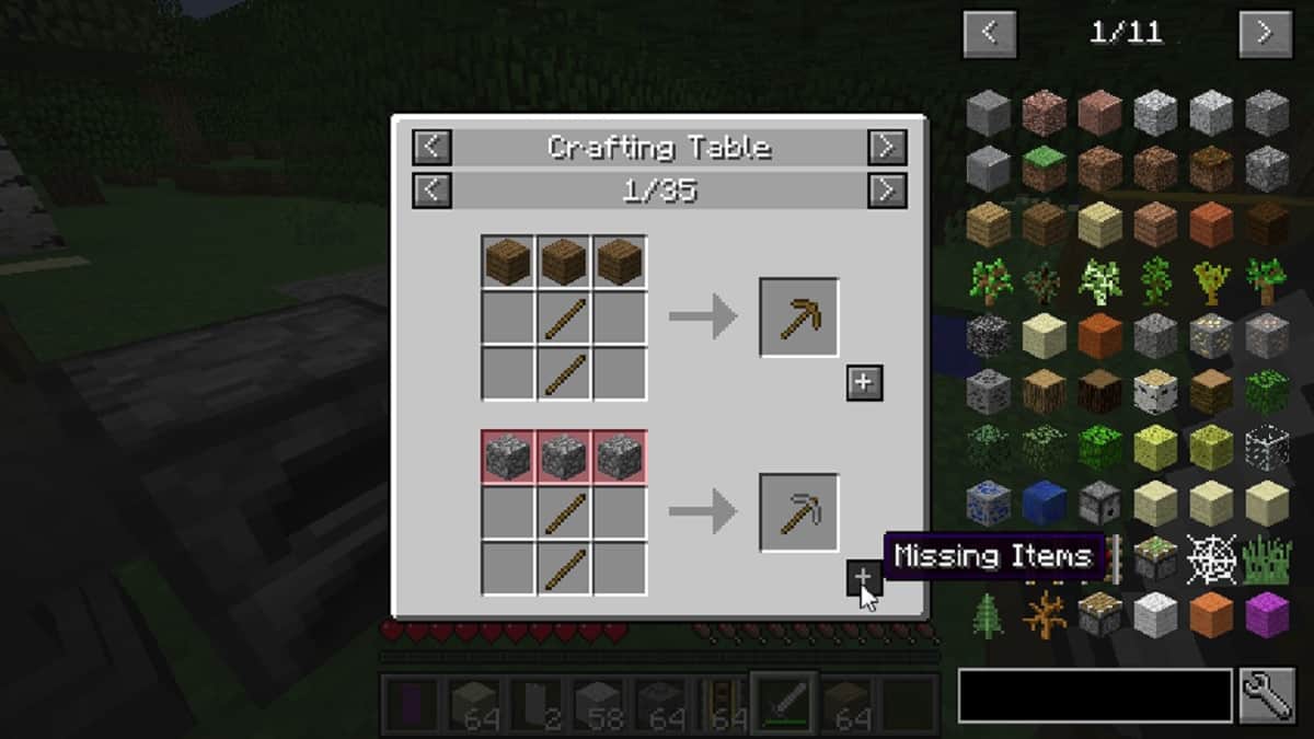 juste assez d'objets mod minecraft