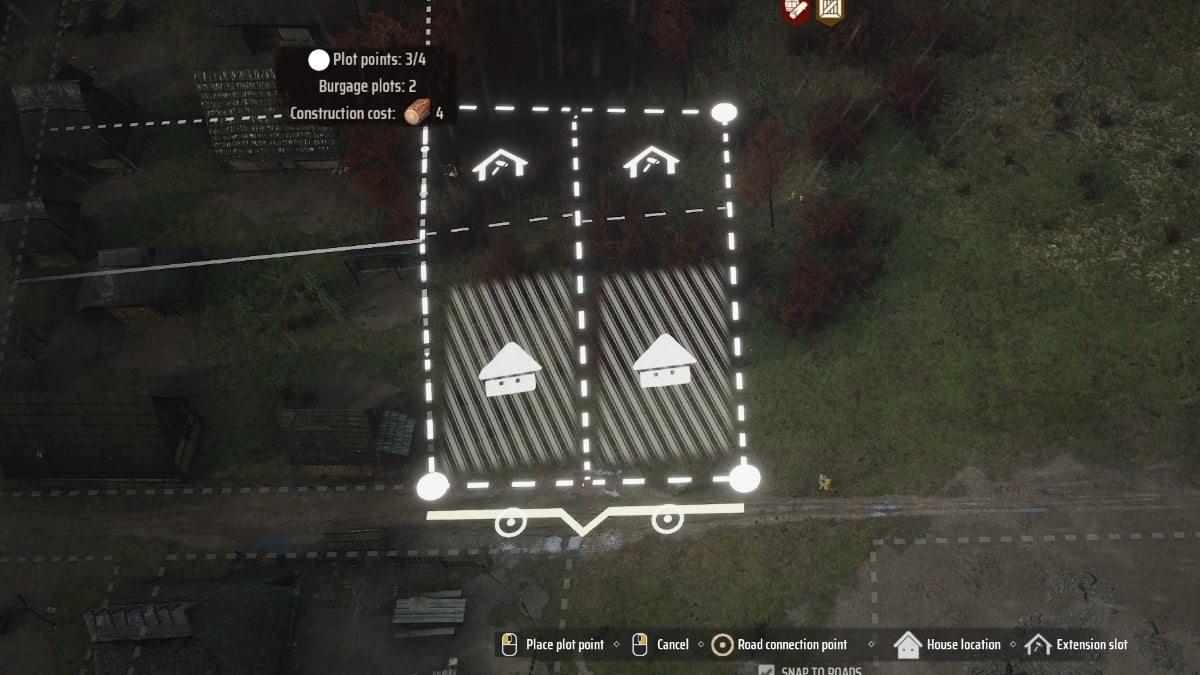 Amélioration du terrain de burgage des seigneurs du manoir