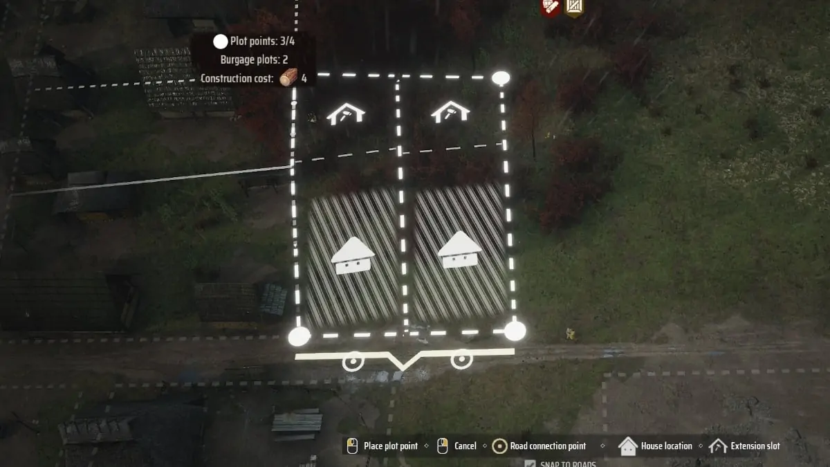 Amélioration du terrain de burgage des seigneurs du manoir
