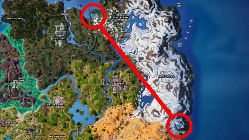 sanctuaires élémentaires d'eau fortnite