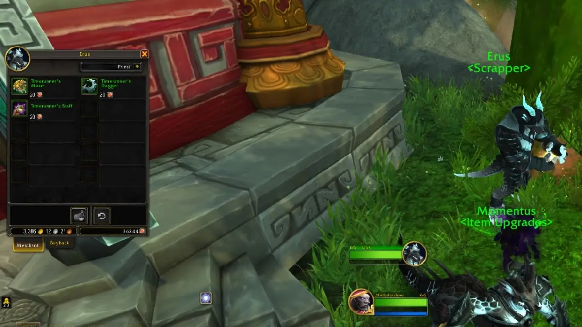 Armes de spécification de remplacement Wow Remix