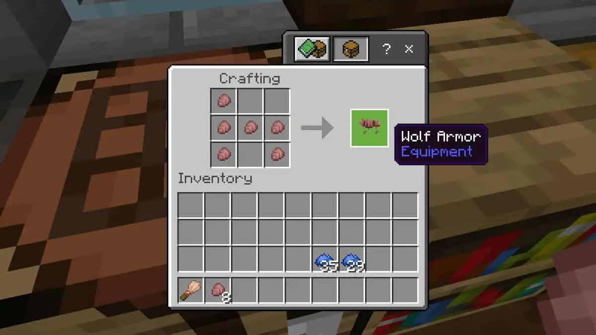 recette de fabrication d'armure de loup