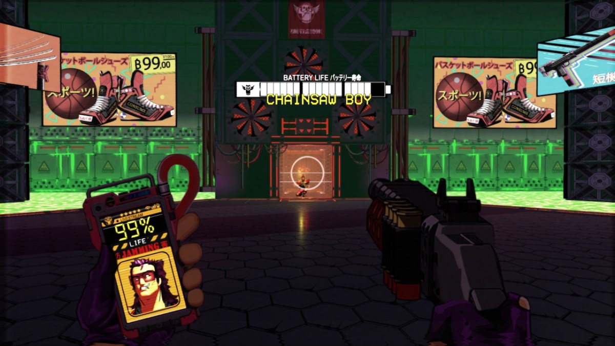 Mullet Mad Jack utilisant un fusil de chasse sur un boss