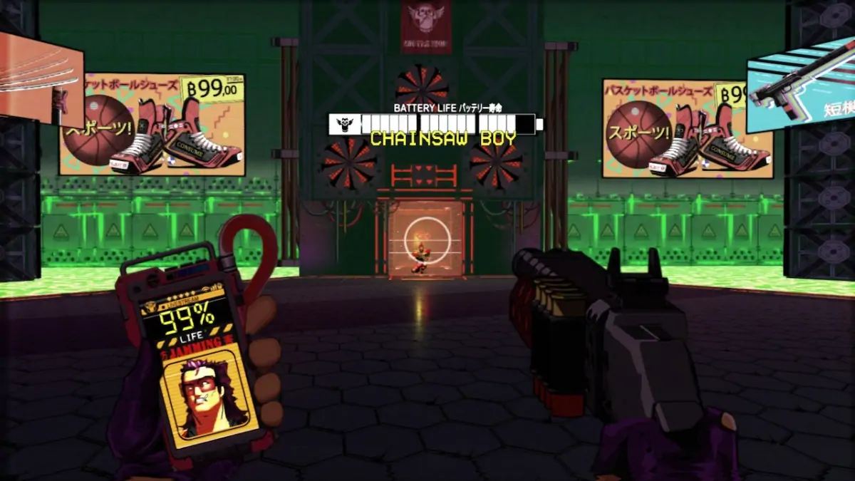 Mullet Mad Jack utilisant un fusil de chasse sur un boss