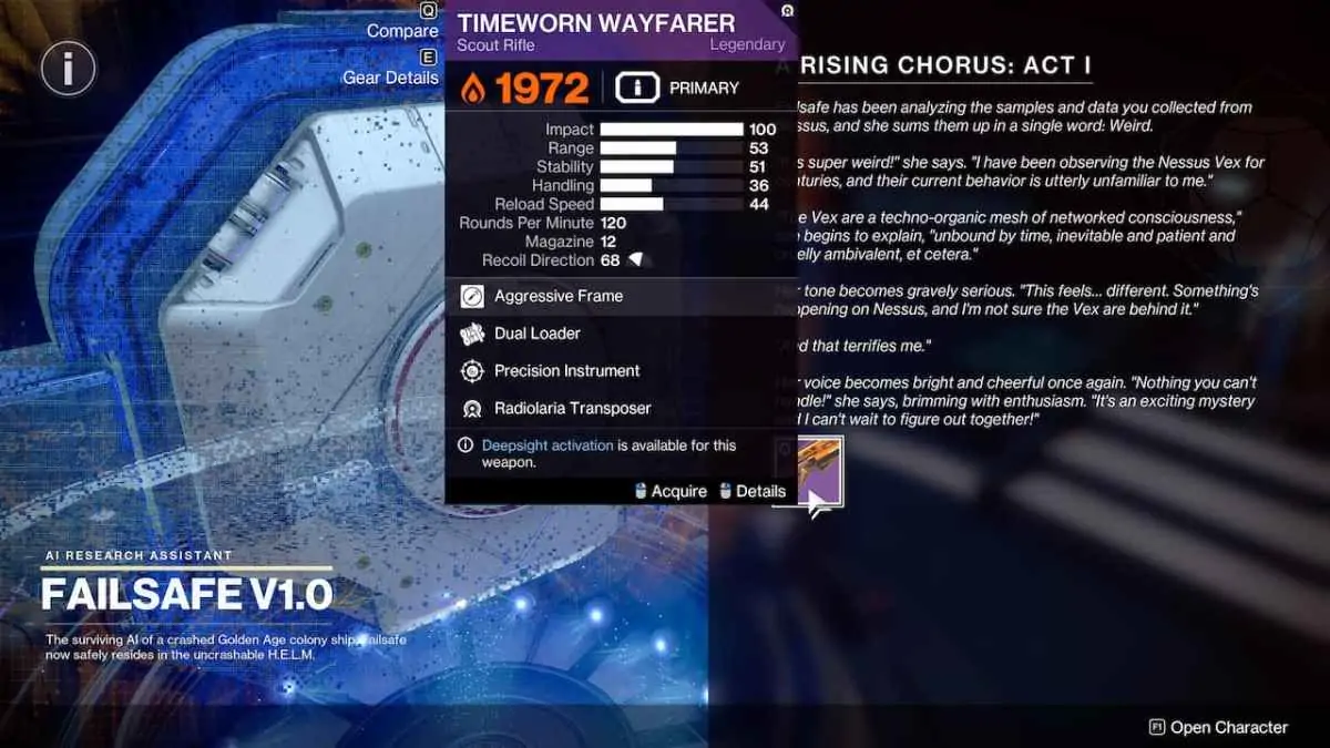Destiny 2 Voyageur usé par le temps
