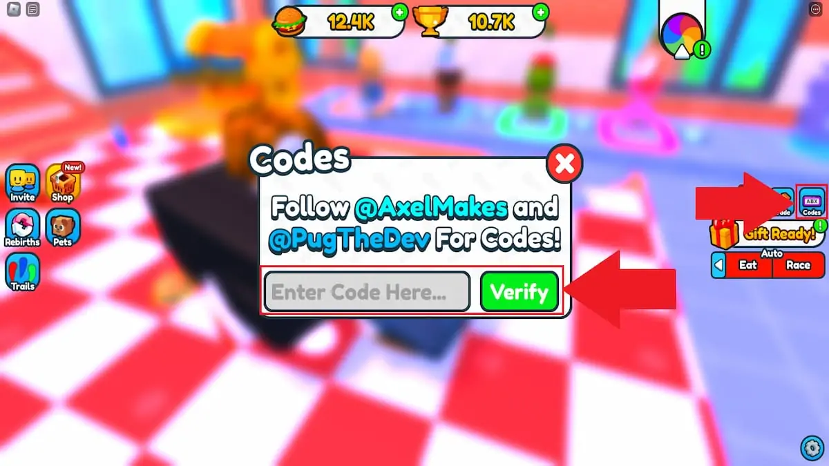 Get Fat And Roll Race Comment utiliser les codes