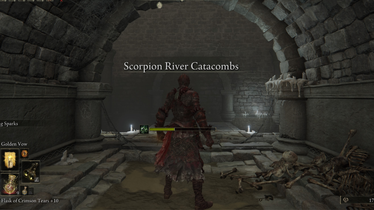 Comment se rendre aux catacombes de la rivière Scorpion à Elden Ring Shadow of the Erdtree