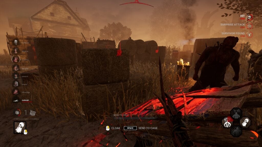 Wraith et Trapper travaillent ensemble pour éliminer un survivant sur une palette