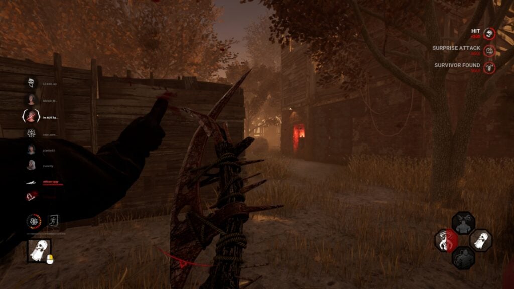 Le Wraith nettoie son arme en patrouillant aux portes de sortie dans Dead by Daylight