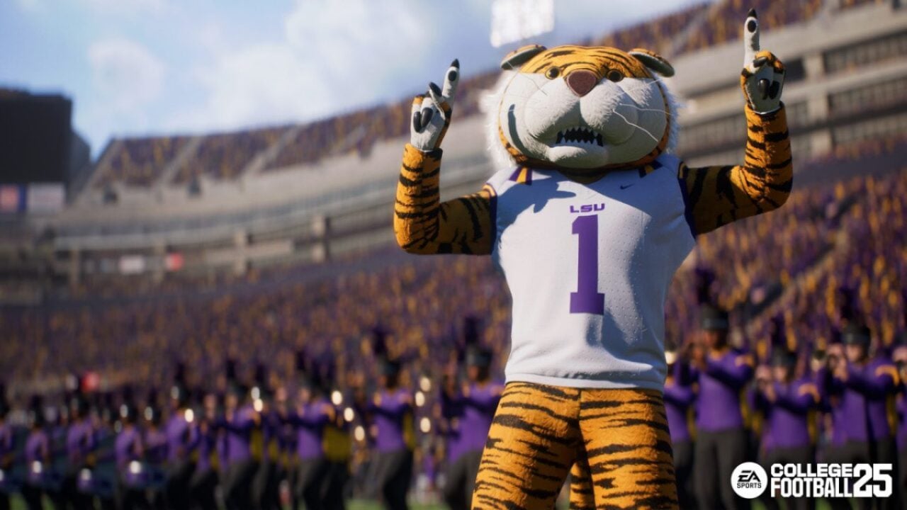 Mascotte de l'équipe de football universitaire Ea College Football 25 Lsu