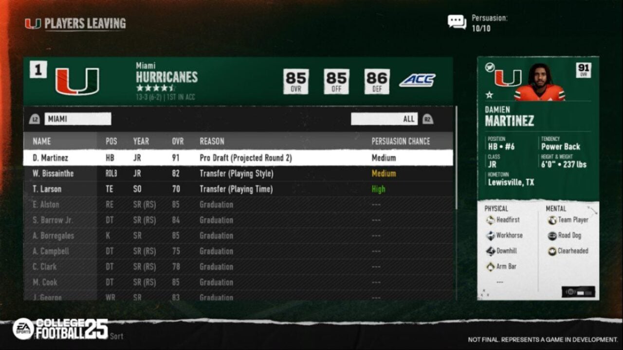 Ea College Football 25 Recrutement Transfert