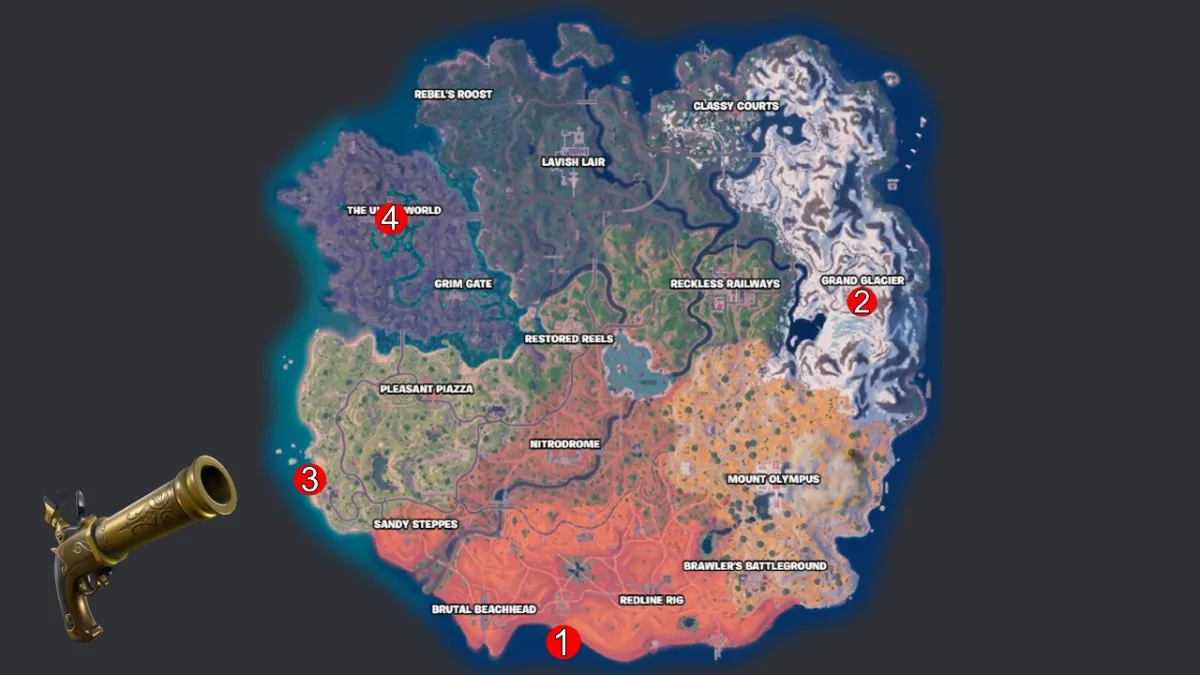 Vendeurs de pistolets à silex Fortnite