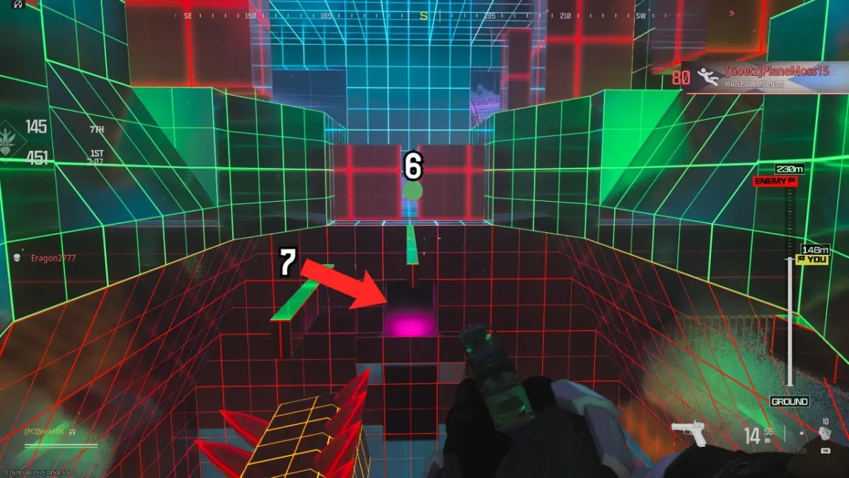 Emplacement des pièces 6 et 7 de G3t H1gh3r