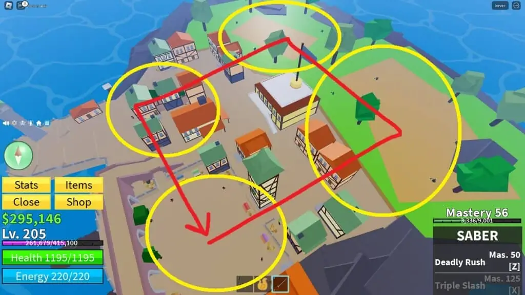 meilleur endroit pour cultiver du cuir dans les fruits Blox de Roblox