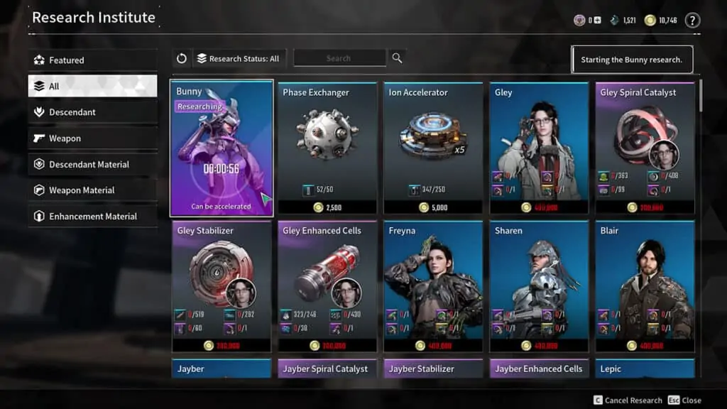 Comment débloquer Bunny dans The First Descendant ? Réponse