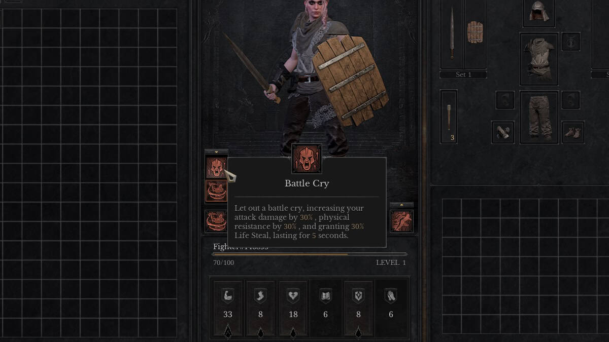 comment équiper des compétences dans Dungeonborne