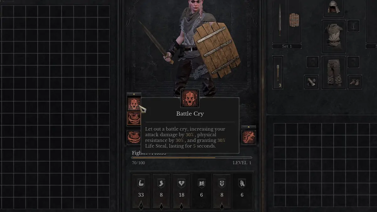 comment équiper des compétences dans Dungeonborne