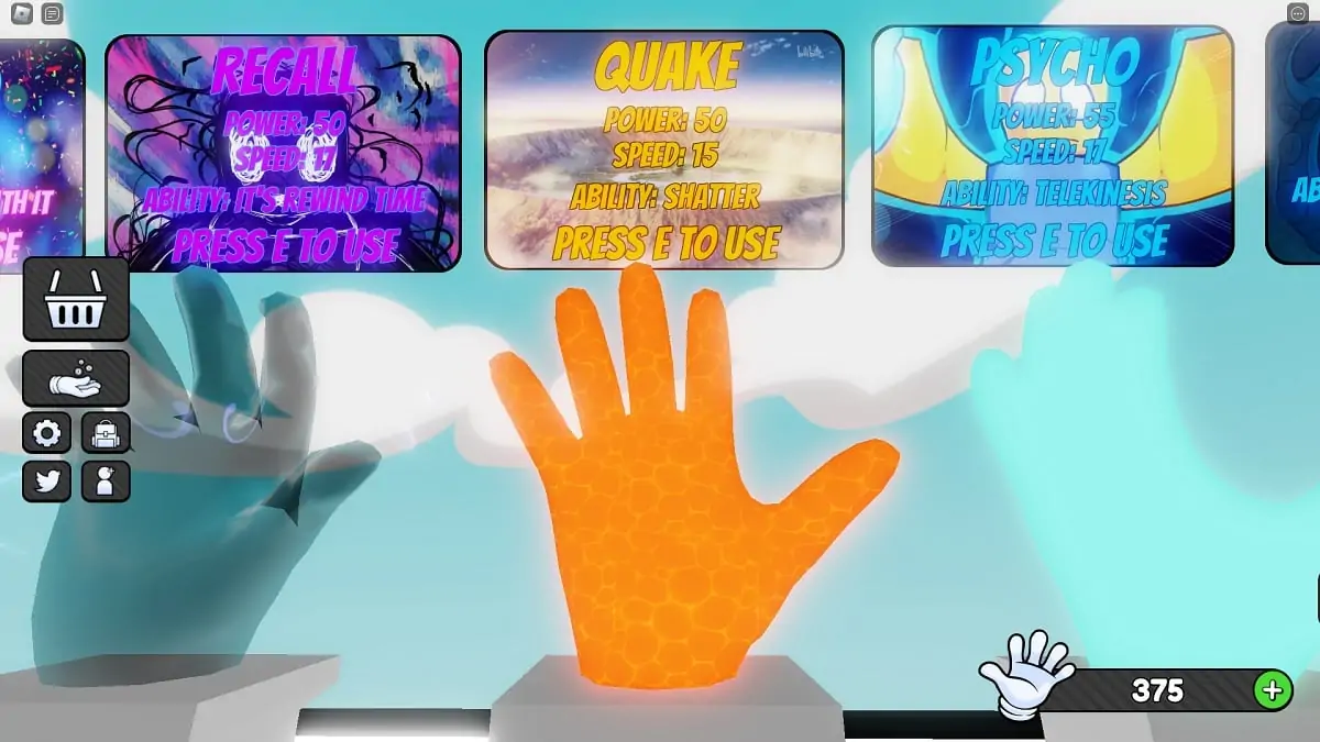 support de gant Quake dans les batailles de slap de Roblox