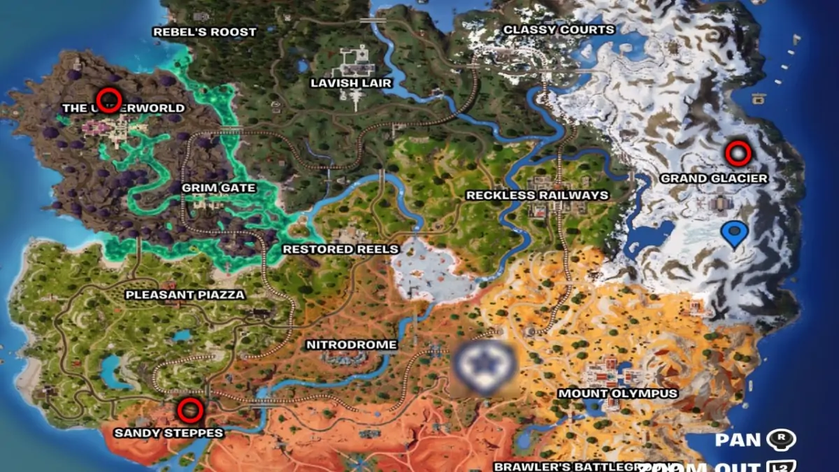 Emplacements des failles