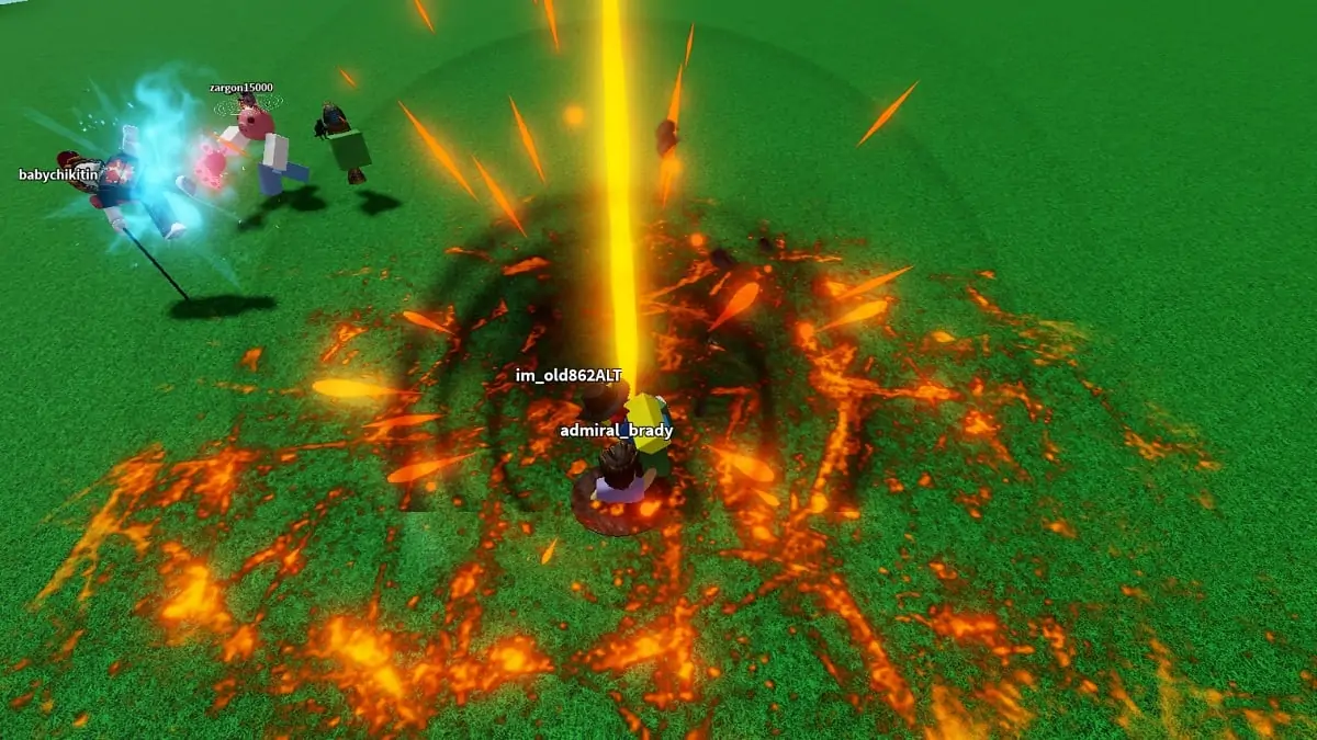joueur de Roblox chargeant le gant Quake dans les batailles de gifle de Roblox